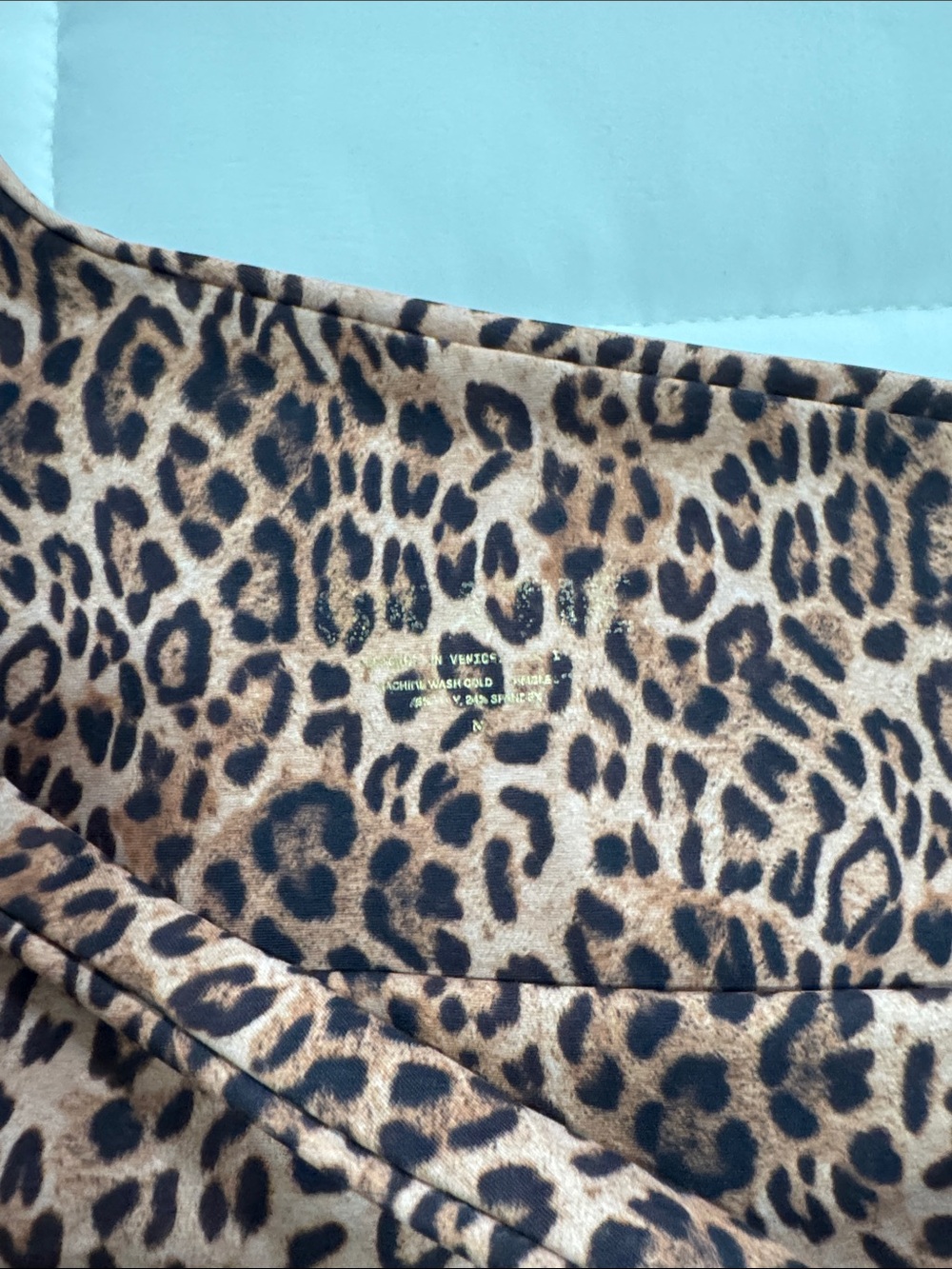Skatie Leopard Print One-Shoulder Bikini in Brown and Black - Picture 4 of 4